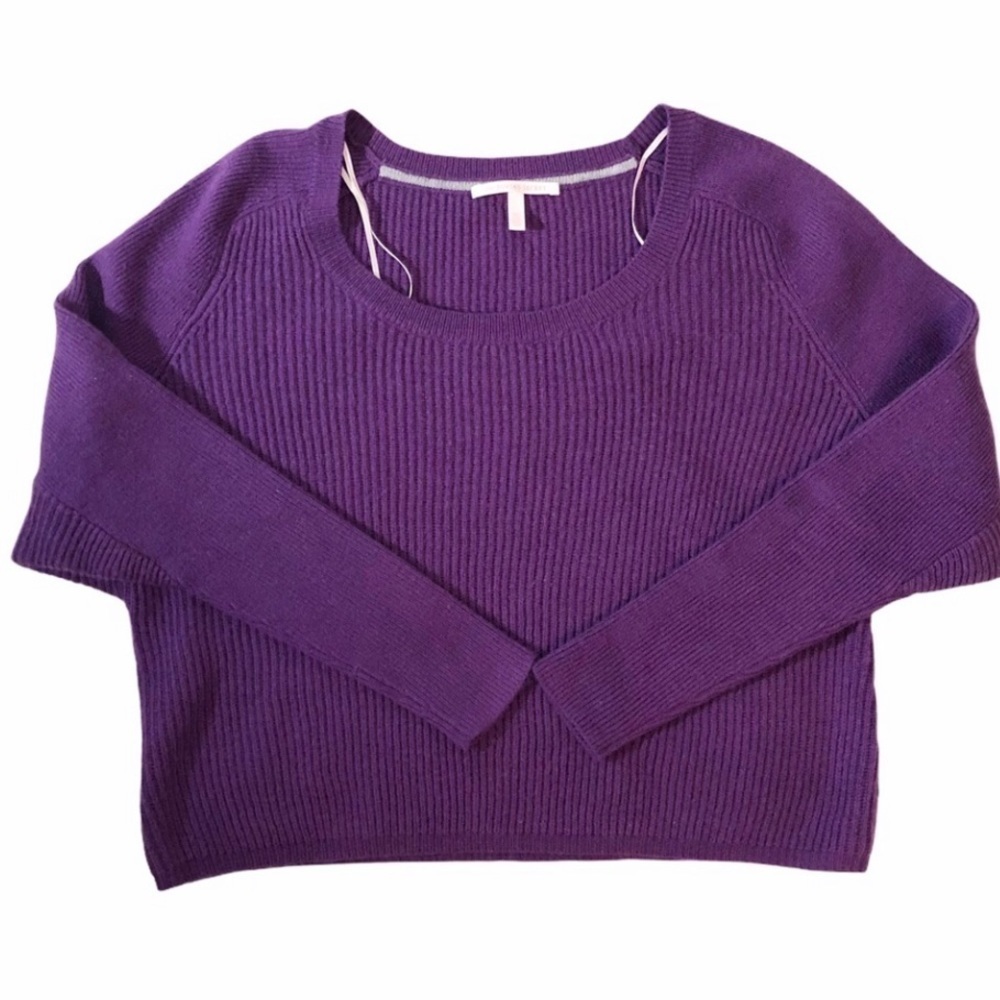 Victoria’s Secret Wool Blend Purple Ribbed Sweater Size Small - Picture 10 of 10